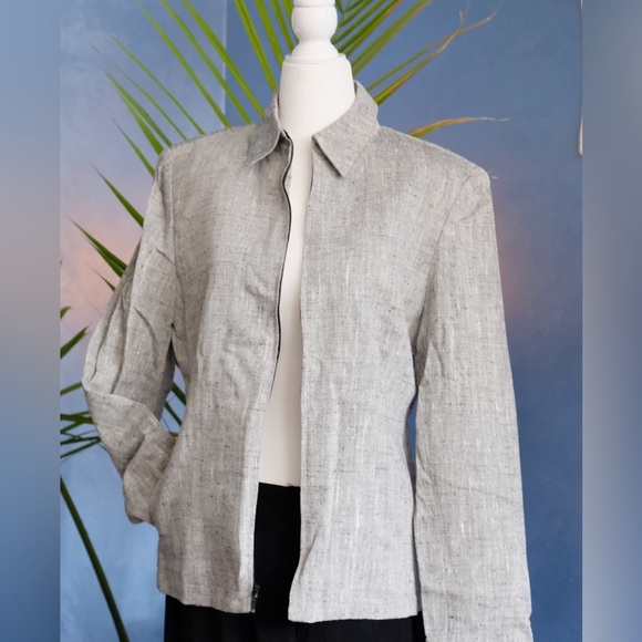 Garfield Marks size 8 NWT Gray zip up blazer - Picture 6 of 9